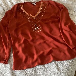 Long Sleeve Top with Jewels